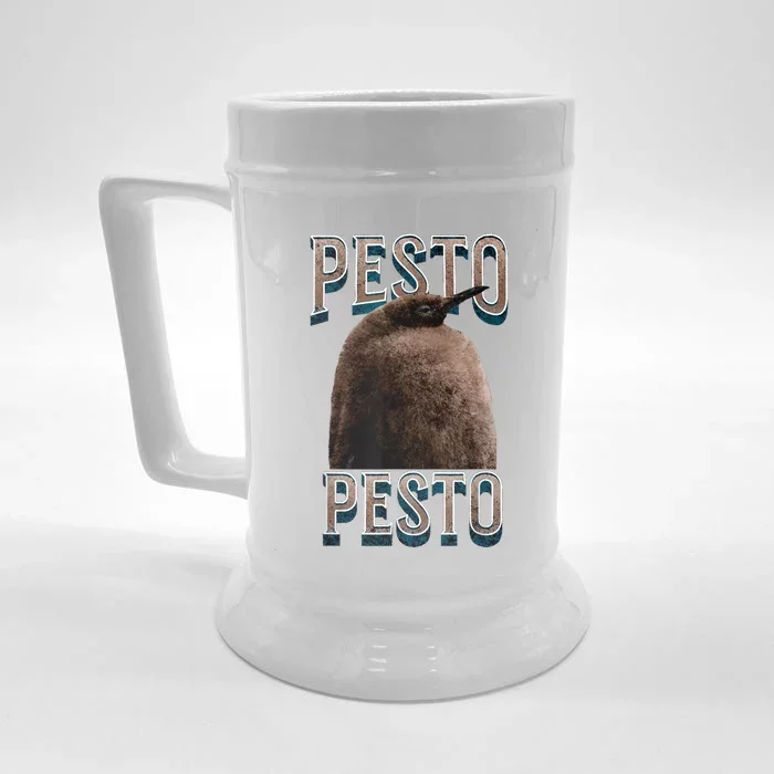 Pesto The Penguin Famous Bird Meme Vintage Front & Back Beer Stein