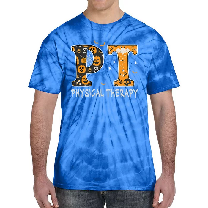 Physical Therapist Pt Halloween Physical Therapy Spooky Tie-Dye T-Shirt