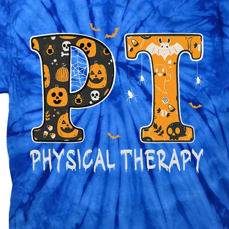 Physical Therapist Pt Halloween Physical Therapy Spooky Tie-Dye T-Shirt