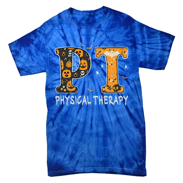 Physical Therapist Pt Halloween Physical Therapy Spooky Tie-Dye T-Shirt