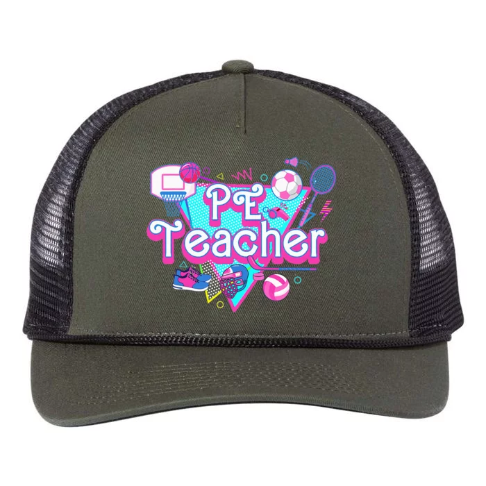 Pe Teacher Retro Rope Trucker Hat Cap