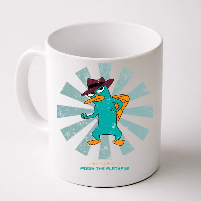 Perry The Platypus Retro Japanese Front & Back Coffee Mug