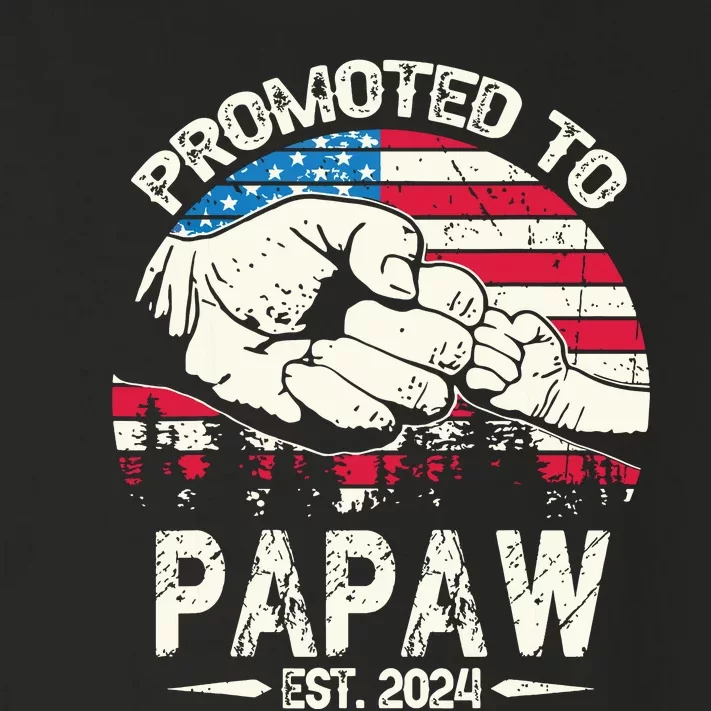 Promoted To Papaw 2024 Soon To Be Dad 2024 New Dad Toddler Long Sleeve Shirt