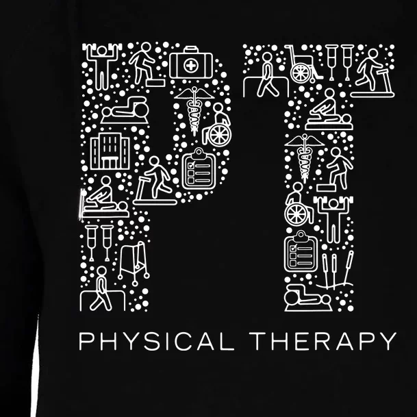 Physical Therapist Physical Therapy Gift PT Month Womens Funnel Neck Pullover Hood