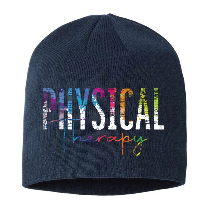 Physical Therapist PT Exercise Colorful Physical Therapy 8 1/2in Sustainable Knit Beanie