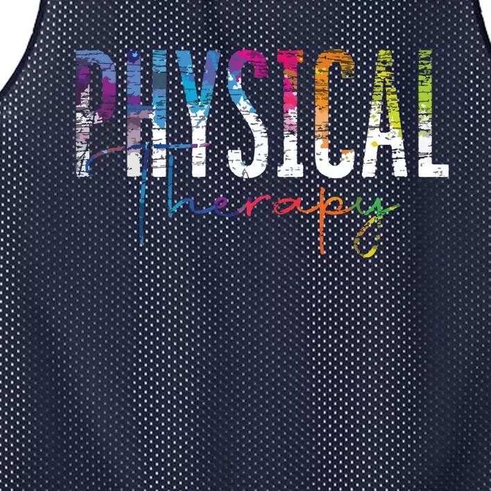 Physical Therapist PT Exercise Colorful Physical Therapy Mesh Reversible Basketball Jersey Tank