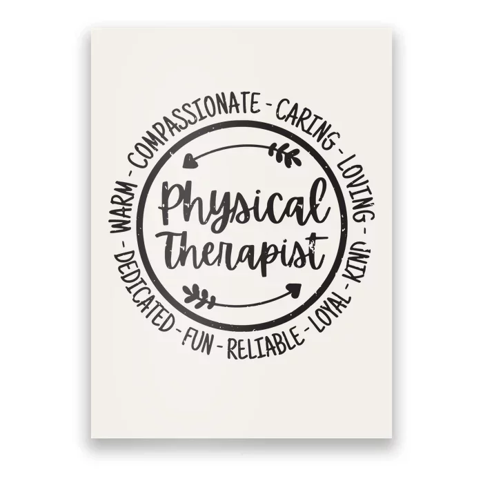 Physical Therapist PT Physical Therapy Physiotherapy Vintage Poster