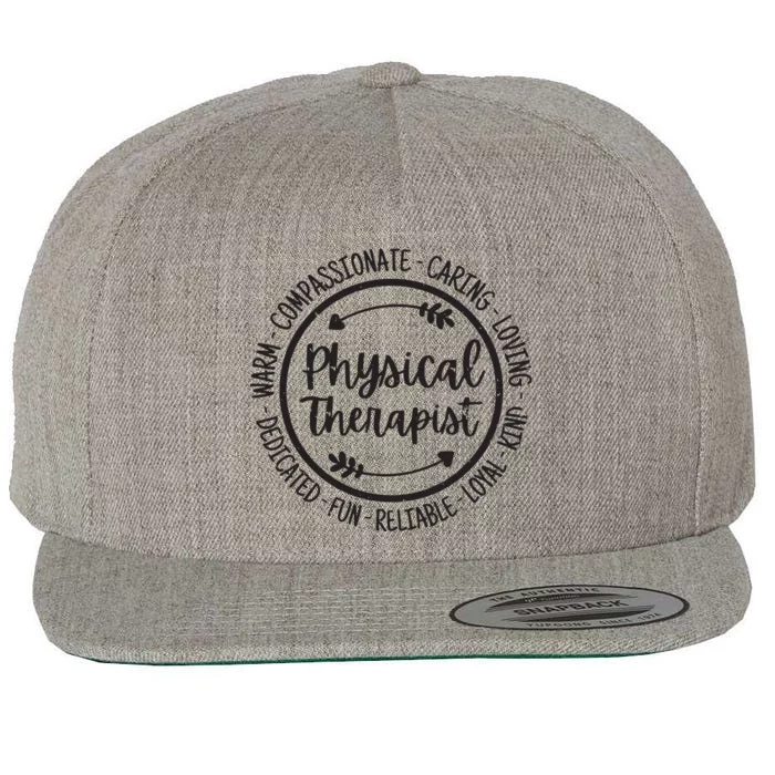 Physical Therapist PT Physical Therapy Physiotherapy Vintage Wool Snapback Cap