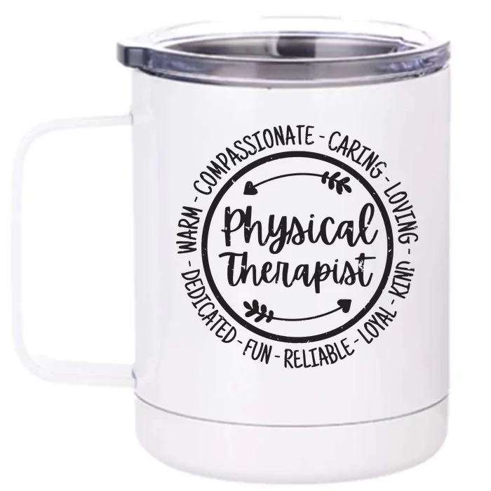 Physical Therapist PT Physical Therapy Physiotherapy Vintage Front & Back 12oz Stainless Steel Tumbler Cup