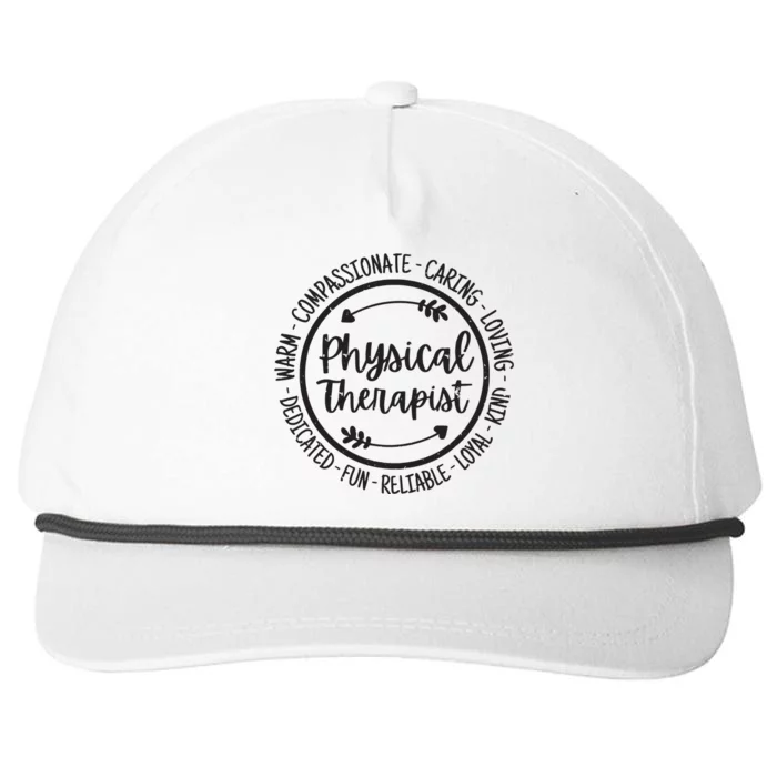 Physical Therapist PT Physical Therapy Physiotherapy Vintage Snapback Five-Panel Rope Hat