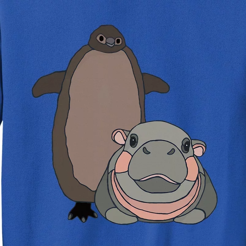 Pesto The Penguin And Moo Deng The Baby Hippo Sweatshirt