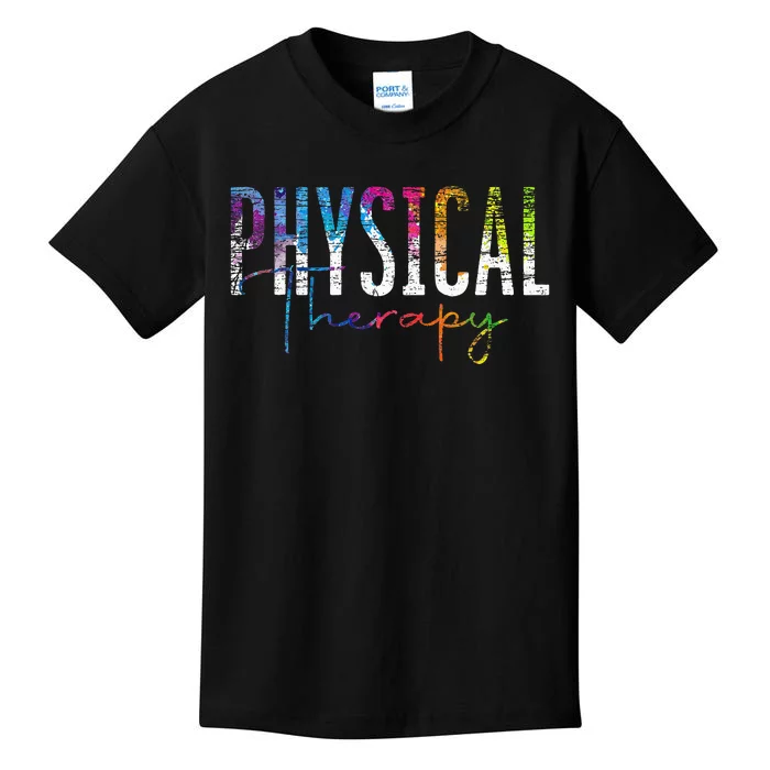 Physical Therapist PT Exercise Colorful Physical Therapy Kids T-Shirt