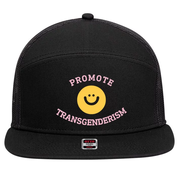 Promote Transgenderism 7 Panel Mesh Trucker Snapback Hat