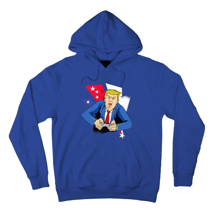 President Trump Playing Video Games 4th July Independence Tall Hoodie