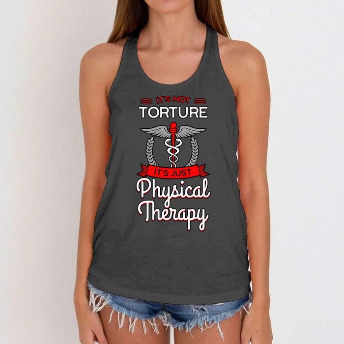 Physical Therapy Physiotherapy PT Rehab Therapist Gift Idea Women's Knotted Racerback Tank