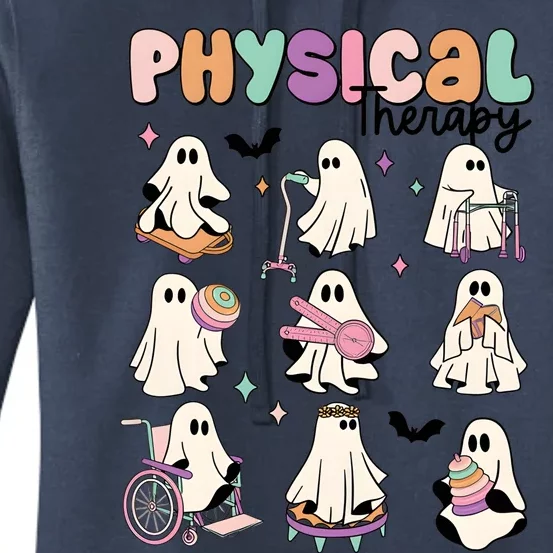 Physical Therapy PT Ghosts Halloween Cute Ghoul Women's Pullover Hoodie