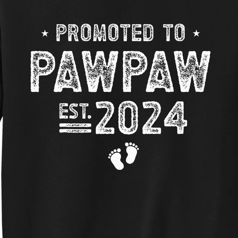 Promoted To Pawpaw 2024 Soon To Be Pawpaw Tall Sweatshirt