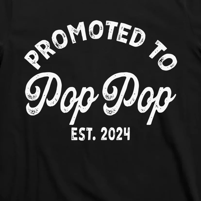 Promoted To Pop Pops New Grandpa Pop Established 2023 Gender Reveal T-Shirt