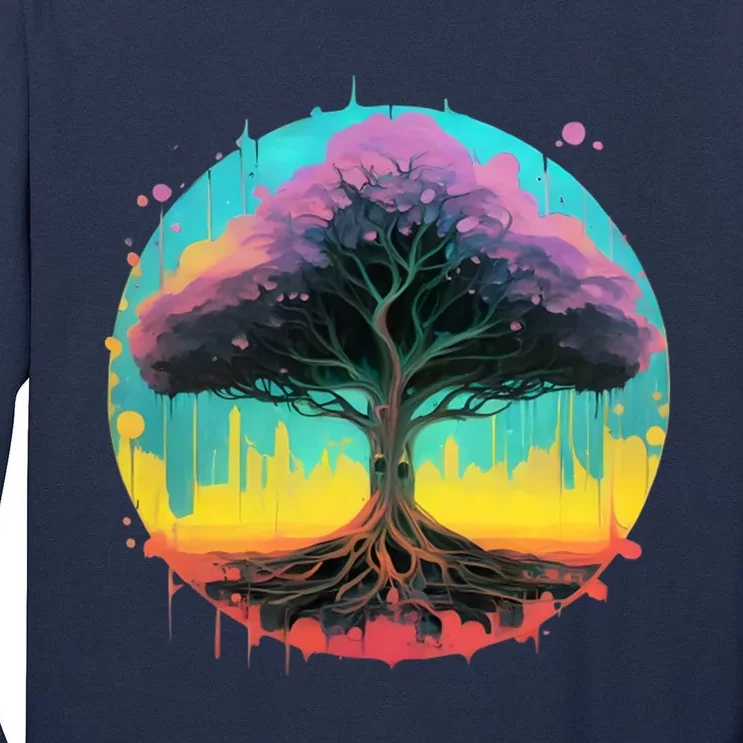 Purple Tree Tall Long Sleeve T-Shirt