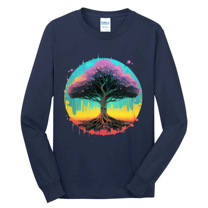 Purple Tree Tall Long Sleeve T-Shirt