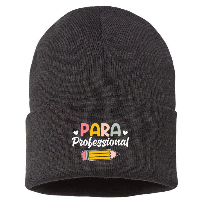 Para Teacher Paraprofessional Paraprofessional Sustainable Knit Beanie