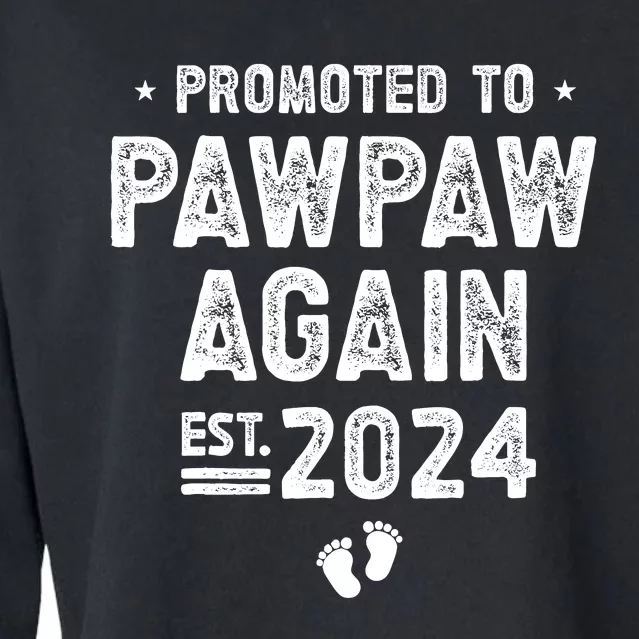 Promoted to Pawpaw Again 2024 Soon To Be Pawpaw Cropped Pullover Crew