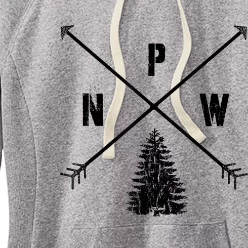 Pine Tree Pacific Northwest PNW Arrows Women's Fleece Hoodie