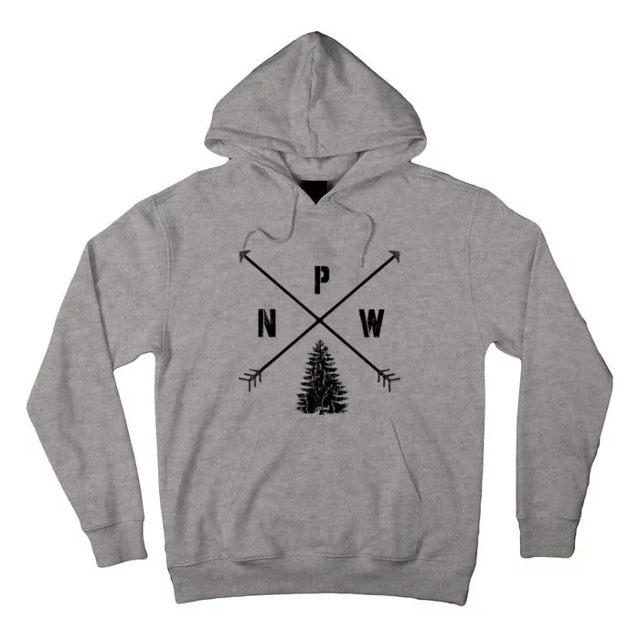 Pine Tree Pacific Northwest PNW Arrows Tall Hoodie