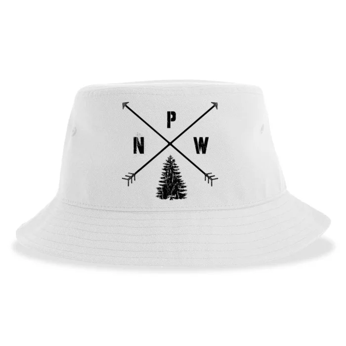 Pine Tree Pacific Northwest PNW Arrows Sustainable Bucket Hat