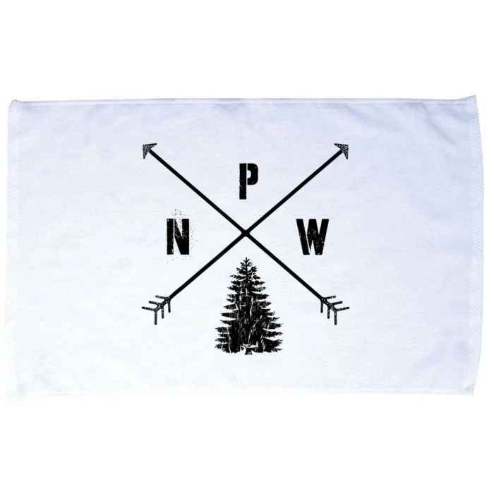 Pine Tree Pacific Northwest PNW Arrows Microfiber Hand Towel