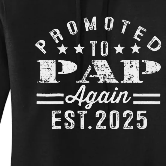 Promoted To Pap Again Est 2025 Pregnancy Announcement Women's Pullover Hoodie