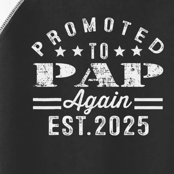 Promoted To Pap Again Est 2025 Pregnancy Announcement Toddler Fine Jersey T-Shirt