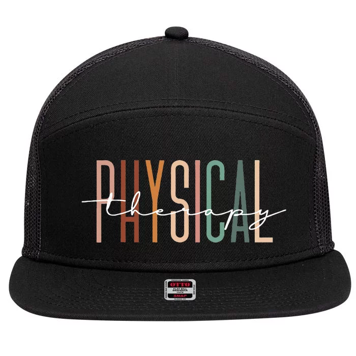 Physical Therapy PT Physical Therapist PT Student 7 Panel Mesh Trucker Snapback Hat