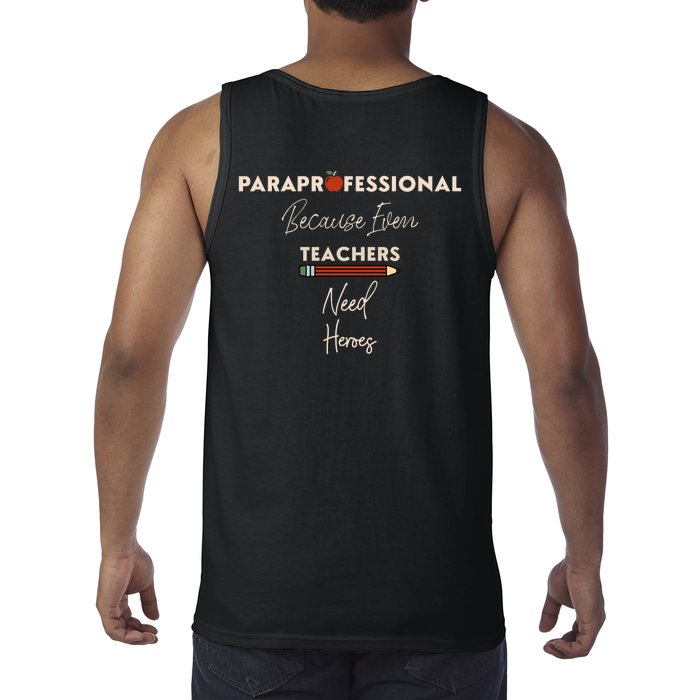 Paraprofessional Teacher Back Print Tank Top