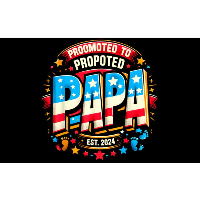 Promoted To Papa Est. 2024 New Papa Fathers Day Bumper Sticker