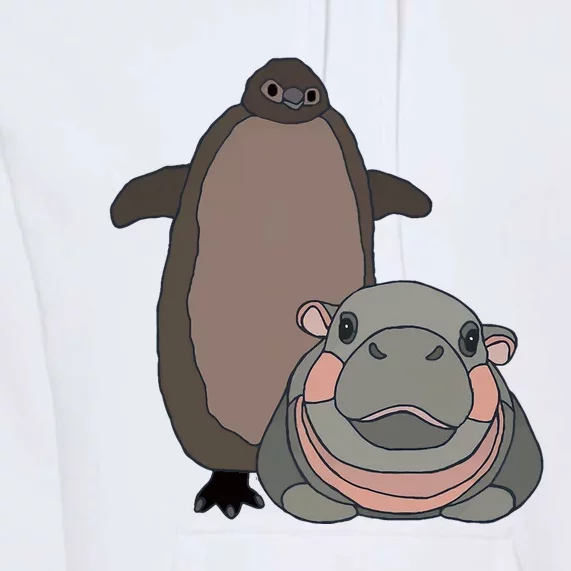 Pesto The Penguin And Moo Deng The Baby Hippo Funny Premium Hoodie