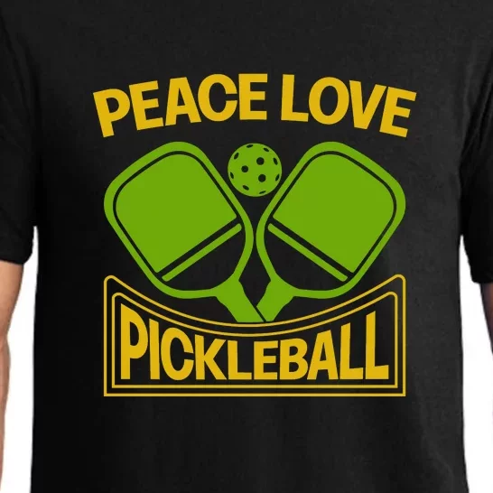 Pickleball Team Peace Love Pickleball Paddles Sport Gift Pajama Set