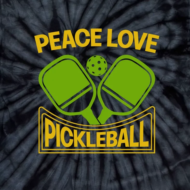 Pickleball Team Peace Love Pickleball Paddles Sport Gift Tie-Dye T-Shirt