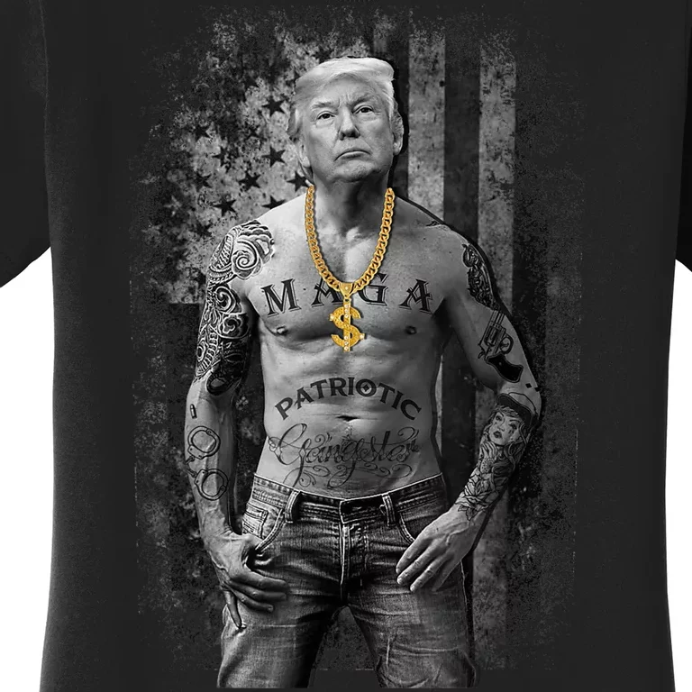 Pro Trump Patriotic Gangster Felon Conviction Women's T-Shirt