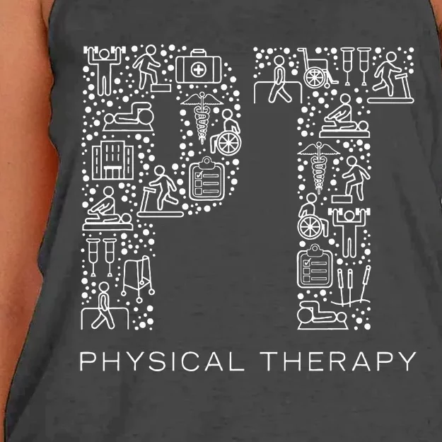 Physical Therapist Physical Therapy Gift Pt Month Women's Knotted Racerback Tank