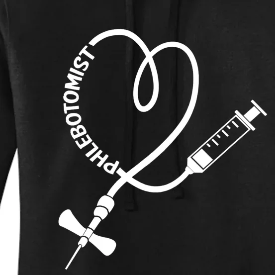 Phlebotomy Technician Phlebotomist Blood Nurse Heart Women's Pullover Hoodie