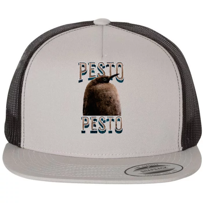 Pesto The Penguin Famous Bird Flat Bill Trucker Hat