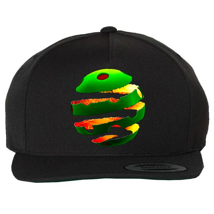 Pickleball Tear Wool Snapback Cap