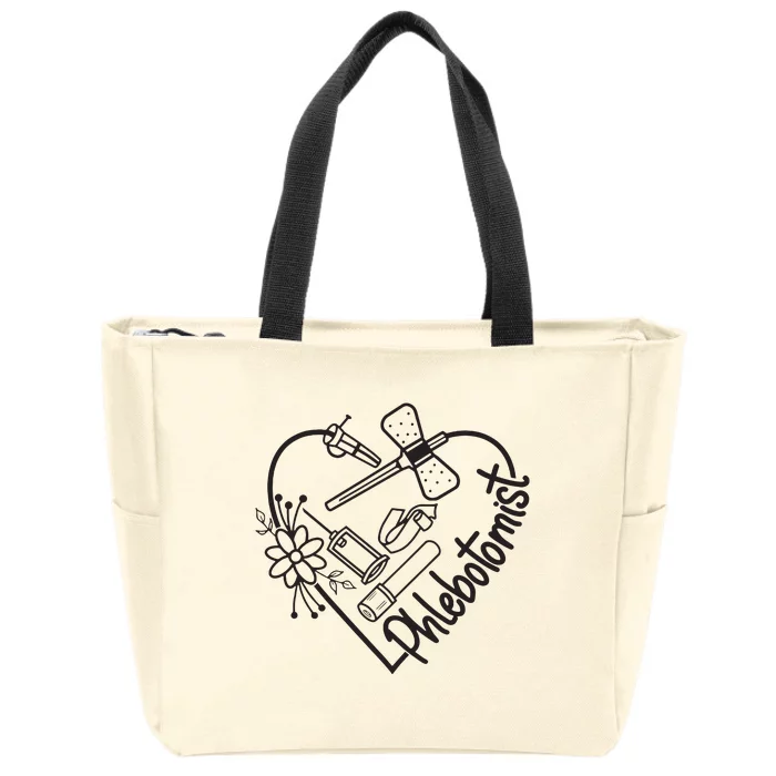 Phlebotomy Technician Phlebotomist Love Heart Zip Tote Bag