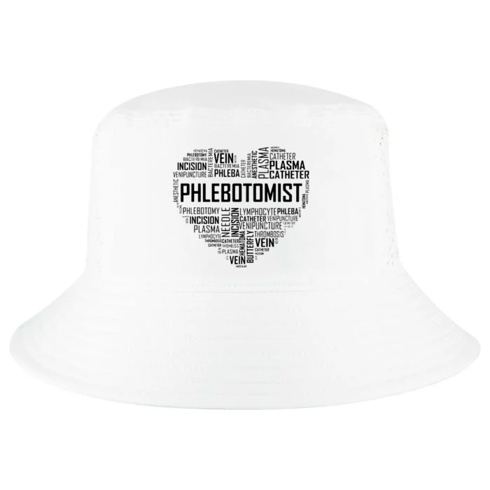 Phlebotomy Technician Phlebotomist Love Heart Gift Cool Comfort Performance Bucket Hat