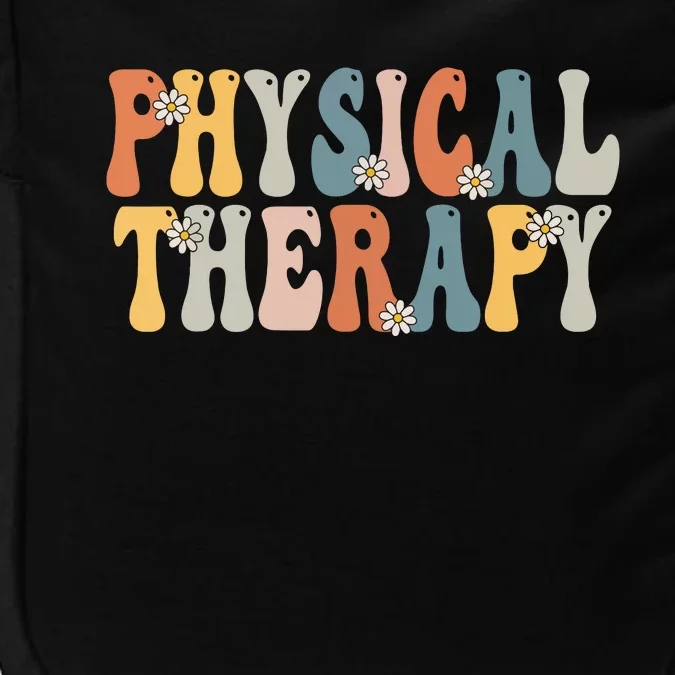 Physical Therapy Physical Therapist Pt Month Groovy Retro Impact Tech Backpack