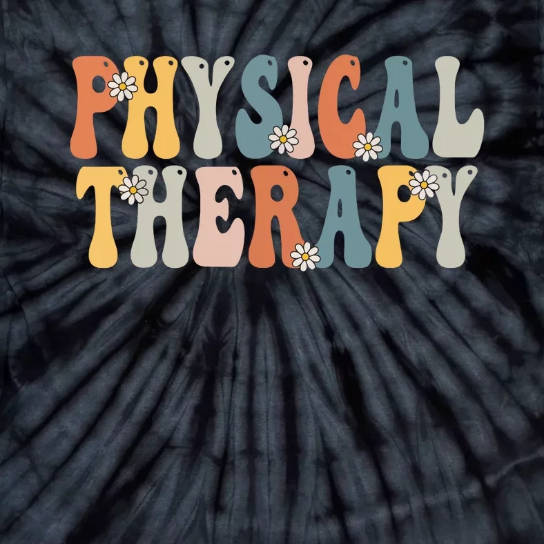 Physical Therapy Physical Therapist Pt Month Groovy Retro Tie-Dye T-Shirt