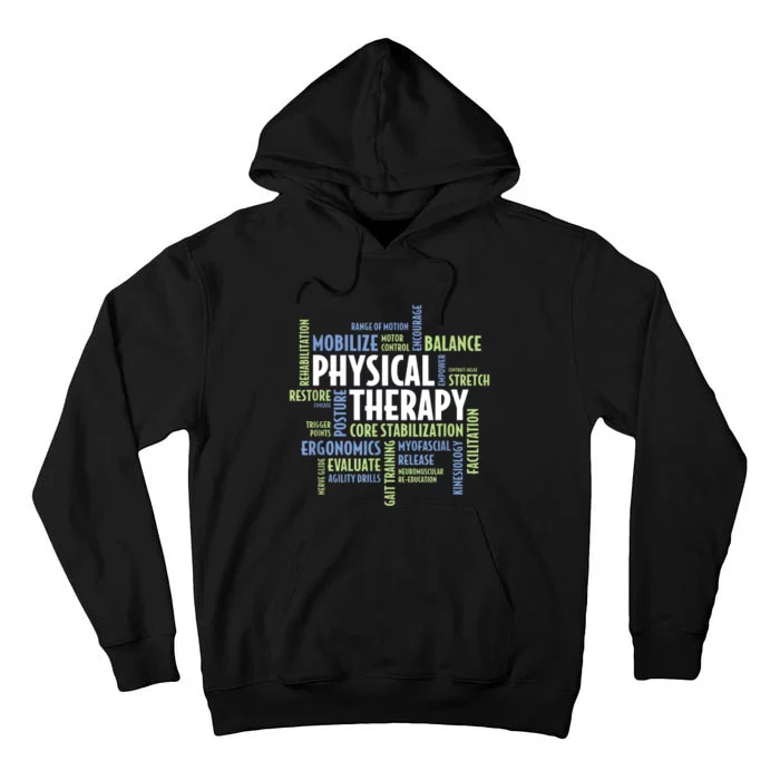 Physical Therapy Pt Words Pta Pt Month Tall Hoodie