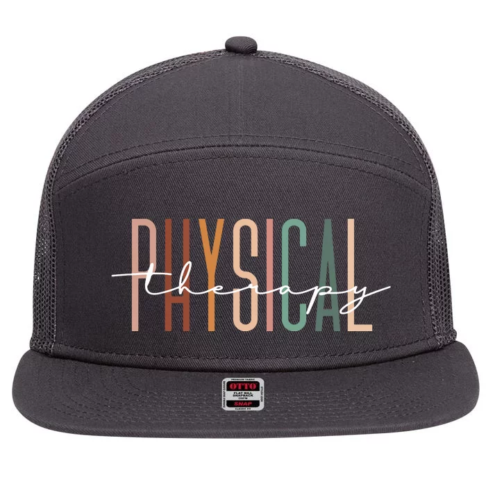 Physical Therapy PT Physical Therapist PT Student 7 Panel Mesh Trucker Snapback Hat