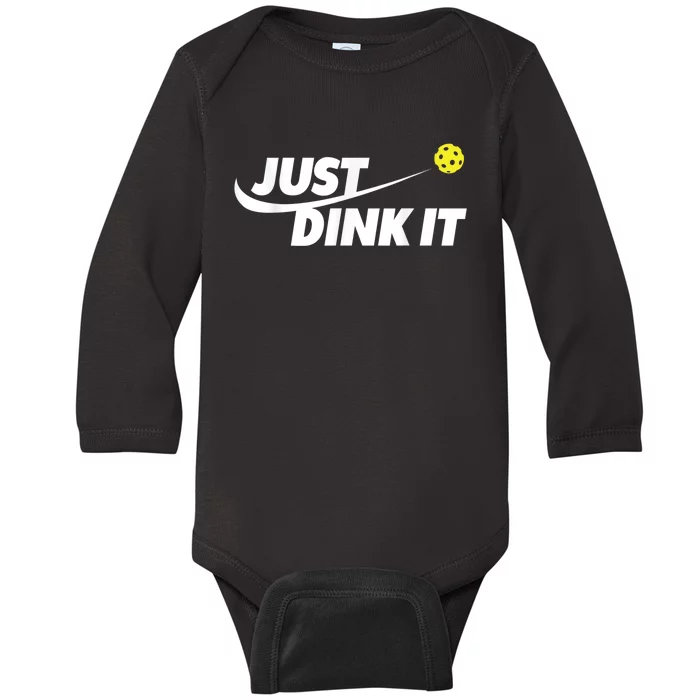 Pickleball Tshirts Pickleball Shirt Just Dink It Baby Long Sleeve Bodysuit